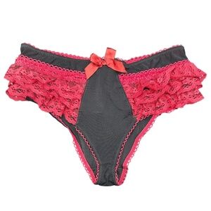NWT Honeydew Intimates Red Ruffled Panties Underwear - Size Large